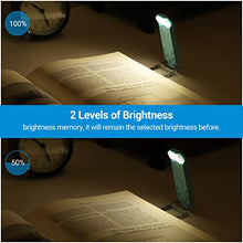 DEWENWILS USB Rechargeable Book Light for Reading in Bed, Warm White, Brightness Adjustable, LED Clip on Book Reading Lights, Perfect for Bookworms